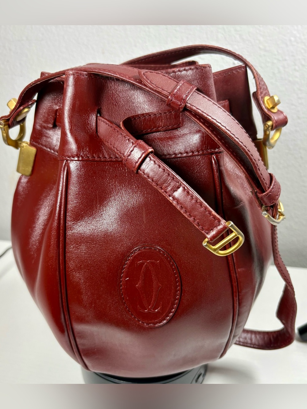 Cartier Bucket Bag, adjustable crossbody strap